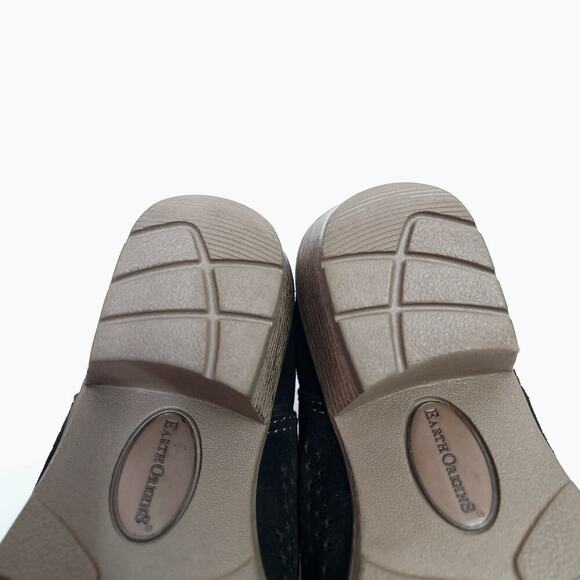 Earth Origins Boots Size 7 Black Suede Leather Amanda Ankle Booties - Picture 9 of 13